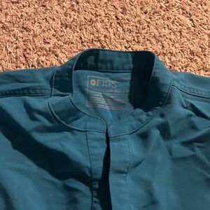 Figs Ocean Blue Scrub Top